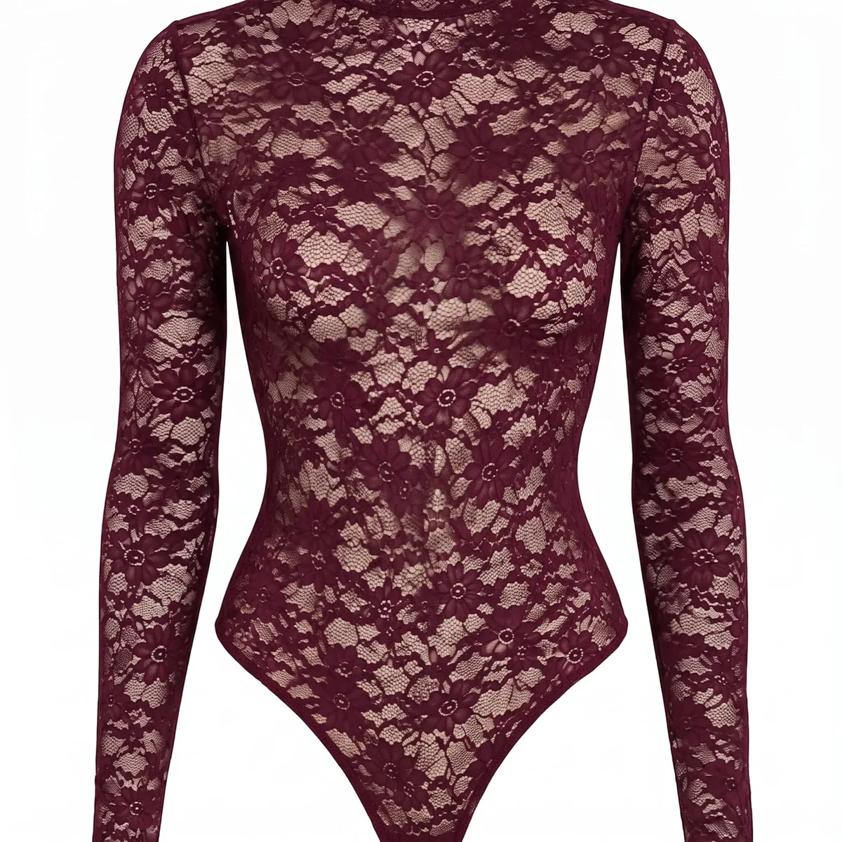 Body Renda — Bordô